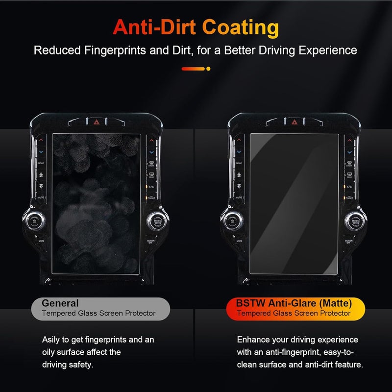 BSTW Ram Screen Protector 12 Inch for 2019-2026 Dodge Ram 1500 2500 3500 Uconnect Pickup Truck 12 In Ram Truck Accessories Anti-Reflective Bubble Free Soft Nano Protective Film 2PCS - Image 5